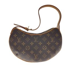 ◎◎ LOUIS VUITTON ルイヴィトン モノグラム ポシェット・クロワッサン M51510 ブラウン ショルダーバッグ ハンドバッグ Aランク