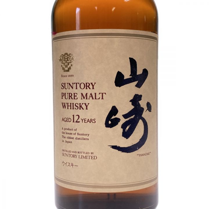 北海道内限定発送】 SUNTORY サントリー 山崎蒸留所 ピュアモルトウイスキー 山崎 12年 43% 750ml 箱付き 未開栓 ｜中古｜なんでもリサイクルビッグバン