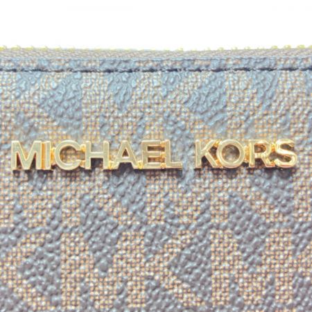  MICHAEL KORS マイケルコース 長財布 ジェットセットトラベル 35F8GTVT3B ブラウン x ゴールド金具