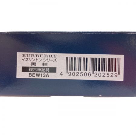  BURBERRY バーバリー イズリントンシリーズ 黒軸 複合筆記具 ブラック ボールペン(赤黒) シャープペンシル(0.5)