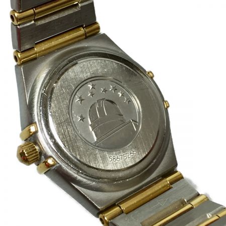  OMEGA オメガ コンステレーションミニ クォーツ レディース 腕時計 1267.75 ホワイト 箱・取説・コマ付 文字盤シェル
