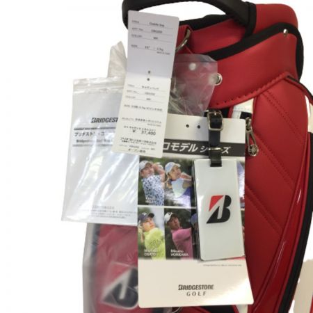 Bridgestone ブリヂストン プロスタンドモデル キャディバッグ CBG202 レッド×ホワイト 9.5型 3.7kg 47インチ対応