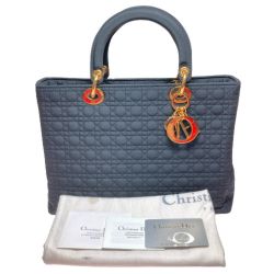 ◎◎ Christian Dior クリスチャンディオール ハンドバッグ ブラック×ゴールド(金具) x ゴールド金具 x レッド べたつきあり Bランク