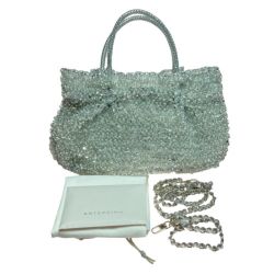 ◎◎ ANTEPRIMA アンテプリマ ワイヤーバッグ ワイヤーグリッター PB12F260E3 シルバー 4WAY ハンドバッグ ショルダーバッグ Aランク