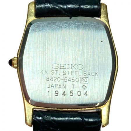  SEIKO セイコー エクセリーヌ 腕時計 14K 8420-5450 ゴールド ベルト社外品 クオーツ クォーツ