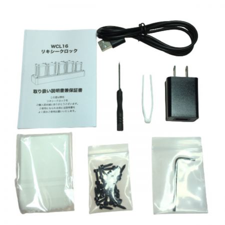  RAINBOW TIME ニキシー管風置き時計 木製  RGB LEDデジタル時計