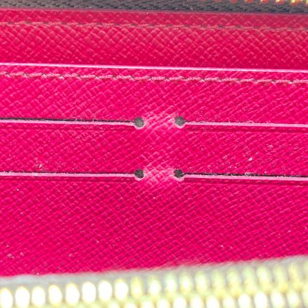  LOUIS VUITTON ルイヴィトン モノグラム ポルトフォイユクレマンス フューシャ M60742 ワインレッド 長財布