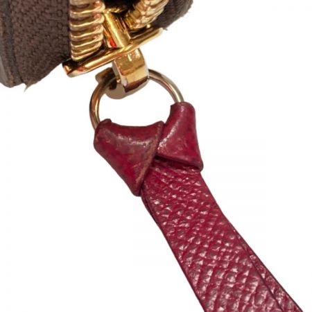  LOUIS VUITTON ルイヴィトン モノグラム ポルトフォイユクレマンス フューシャ M60742 ワインレッド 長財布