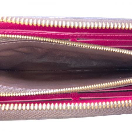  LOUIS VUITTON ルイヴィトン モノグラム ポルトフォイユクレマンス フューシャ M60742 ワインレッド 長財布