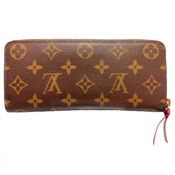 中古】 LOUIS VUITTON ルイヴィトン モノグラム ポルトフォイユクレマンス フューシャ M60742 ワインレッド  長財布｜総合リサイクルショップ なんでもリサイクルビッグバン オンラインストア