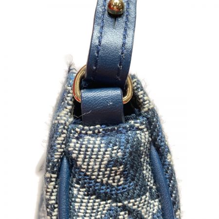  Christian Dior クリスチャンディオール トロッター ハンドバッグ MC0071 ネイビー サドルバッグ