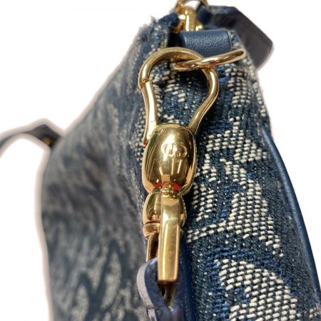  Christian Dior クリスチャンディオール トロッター ハンドバッグ MC0071 ネイビー サドルバッグ