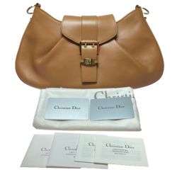◎◎ Christian Dior クリスチャンディオール ハンドバッグ ベージュ x ゴールド金具 ワンショルダーバッグ Bランク