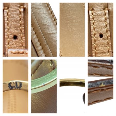  Christian Dior クリスチャンディオール ハンドバッグ ベージュ x ゴールド金具 ワンショルダーバッグ