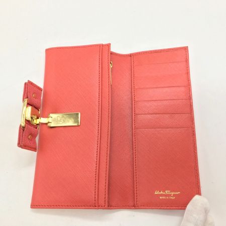  Salvatore Ferragamo サルヴァトーレフェラガモ ヴァラリボン  長財布  22B559 ピンク