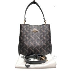 ◎◎ COACH コーチ タウンバケット ホース＆キャリッジ A2081-236 ブラック ハンドバッグ ショルダーバッグ 2WAY Aランク