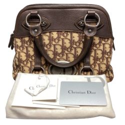◎◎ Christian Dior クリスチャンディオール トロッター ハンドバッグ 07-BO-0036 ブラウン ヴィンテージ CDロゴ Bランク