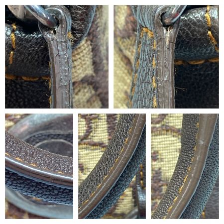  Christian Dior クリスチャンディオール トロッター ハンドバッグ 07-BO-0036 ブラウン ヴィンテージ CDロゴ