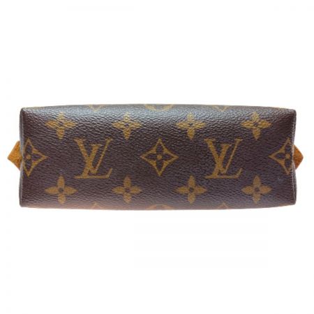  LOUIS VUITTON ルイヴィトン モノグラム ポシェット・コスメティック M47515 ブラウン ポーチ 剥がれあり