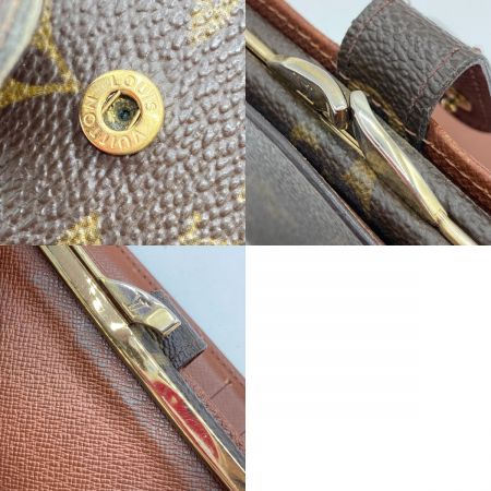  LOUIS VUITTON ルイヴィトン モノグラム ポルトモネ・ビエ ヴィエノワ がま口財布 M61663 ブラウン ダメージ多