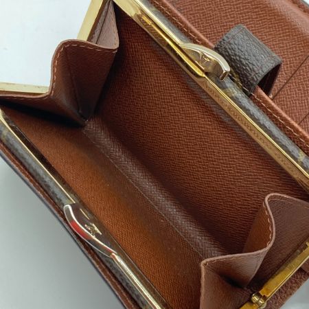  LOUIS VUITTON ルイヴィトン モノグラム ポルトモネ・ビエ ヴィエノワ がま口財布 M61663 ブラウン ダメージ多