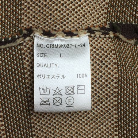  IRISHMAN アイリッシュマン オリジナルチェックニット メンズ Lサイズ ブラウン