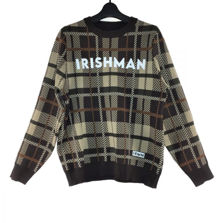 IRISHMAN アイリッシュマン オリジナルチェックニット メンズ Lサイズ