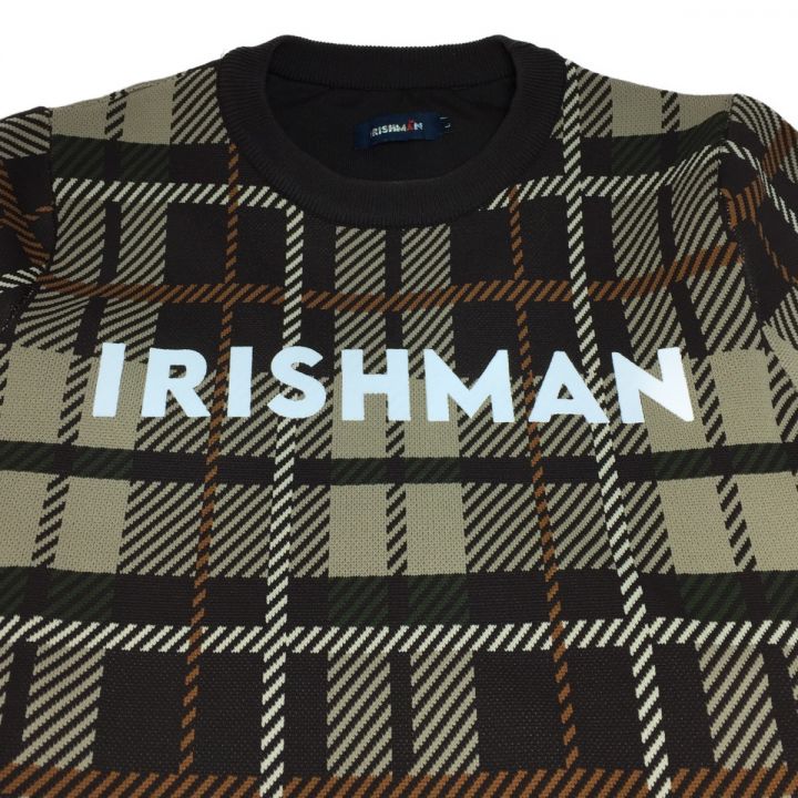 IRISHMAN アイリッシュマン オリジナルチェックニット メンズ Lサイズ ブラウン｜中古｜なんでもリサイクルビッグバン