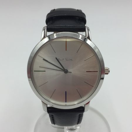  Paul Smith ポールスミス  腕時計 1005 クォーツ 革ベルト メンズ 文字盤シルバー 1005 中古品