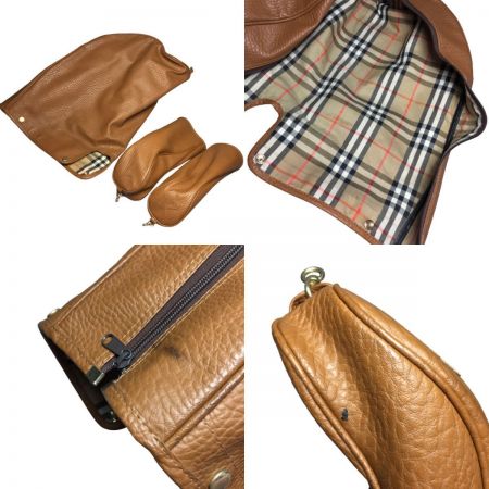  BURBERRY バーバリー キャディバッグ 8型 3.6kg 3分割 ブラウン レザー ノバチェック