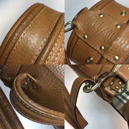  BURBERRY バーバリー キャディバッグ 8型 3.6kg 3分割 ブラウン レザー ノバチェック