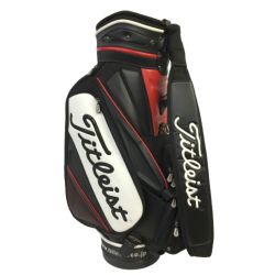 ◎◎ Titleist タイトリスト キャディバッグ 9型 6分割 黒x白x赤 Cランク