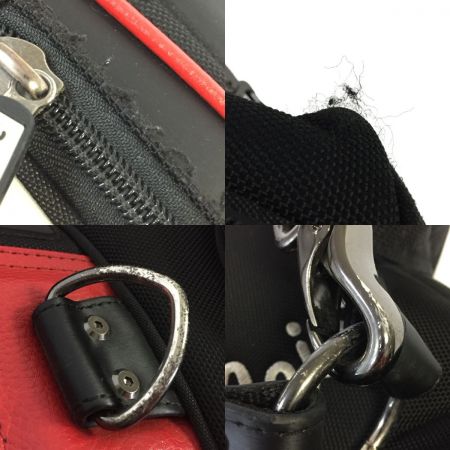  Titleist タイトリスト キャディバッグ 9型 6分割 黒x白x赤