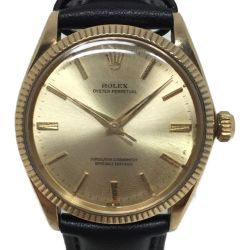 ◎◎ ROLEX ロレックス オイスターパーペチュアル 1005 K14 1005 自動巻 腕時計 ベルト社外 Bランク
