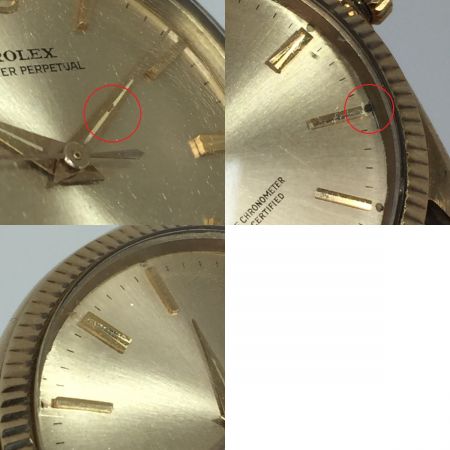  ROLEX ロレックス オイスターパーペチュアル 1005 K14 1005 自動巻 腕時計 ベルト社外