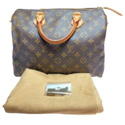 ◎◎ LOUIS VUITTON ルイヴィトン モノグラム スピーディ30 M41526 ブラウン ハンドバッグ Bランク