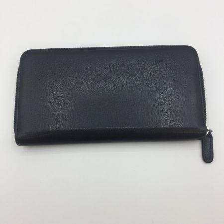  CHANEL シャネル カメリア ラウンド長財布 ブラック  A47007 箱付き