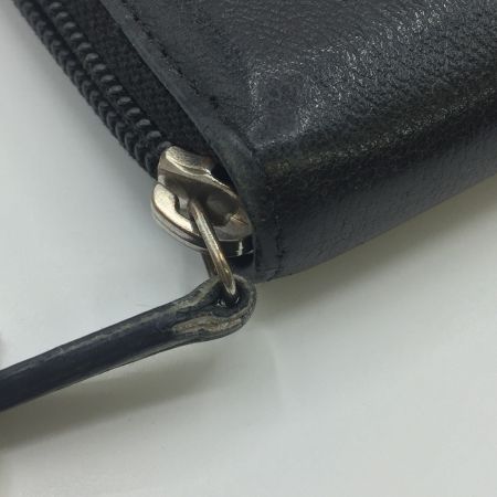  CHANEL シャネル カメリア ラウンド長財布 ブラック  A47007 箱付き