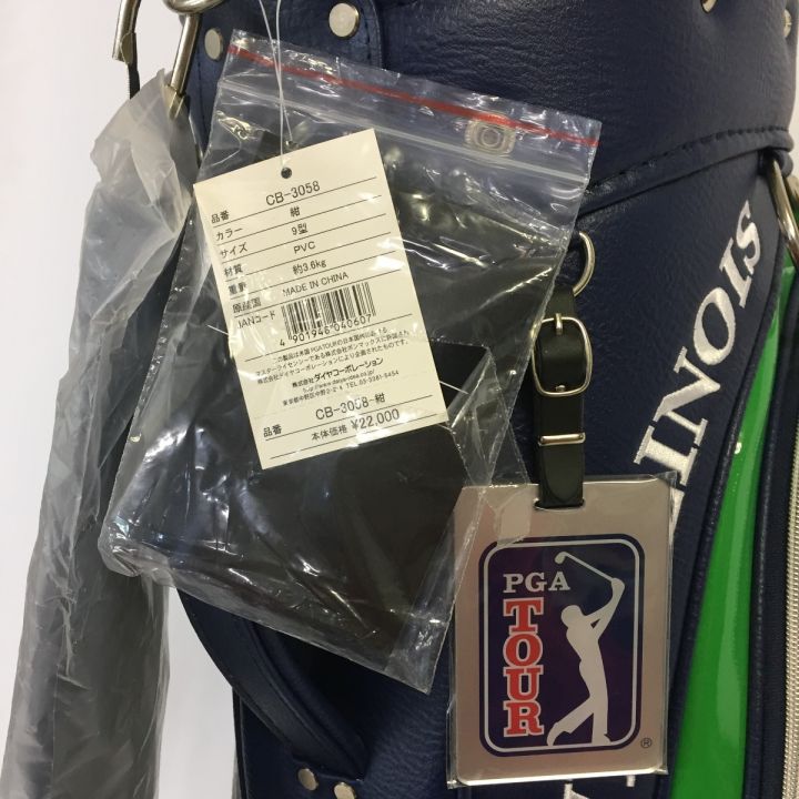 ダイヤ US PGA TOUR キャディバッグ 9型 3.6kg 5分割 ネイビー ネイビー｜中古｜なんでもリサイクルビッグバン