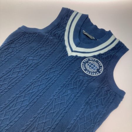  adidas アディダス ゴルフベスト レディース Ｍサイズ DW7708 ネイビー コットンニットベスト
