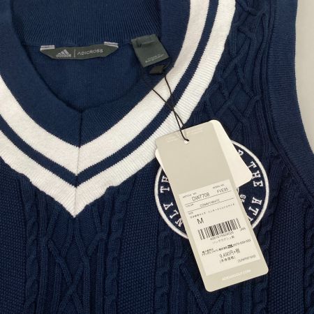  adidas アディダス ゴルフベスト レディース Ｍサイズ DW7708 ネイビー コットンニットベスト