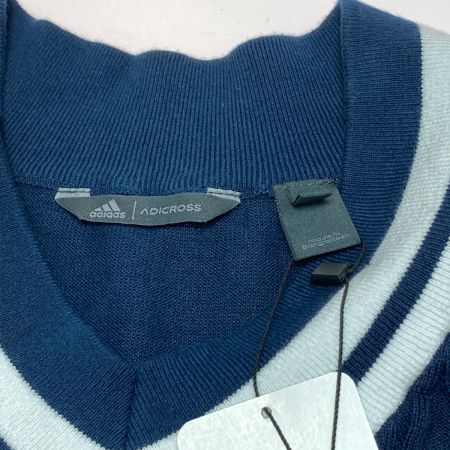  adidas アディダス ゴルフベスト レディース Ｍサイズ DW7708 ネイビー コットンニットベスト
