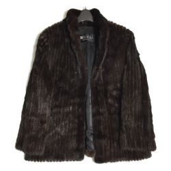 ◎◎ TOGU ミンク ハーフコート ダークブラウン ダークブラウン 毛皮 Bランク