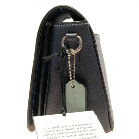  COACH コーチ ショルダーバッグ ホースアンドキャリッジ C8228 ブルー系 キャンバス クラッチバッグ