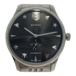 ◎◎ GUCCI グッチ Gタイムレス 自動巻 腕時計 126.3 YA126353 箱・コマ付 文字盤ブラック タイガー Bランク