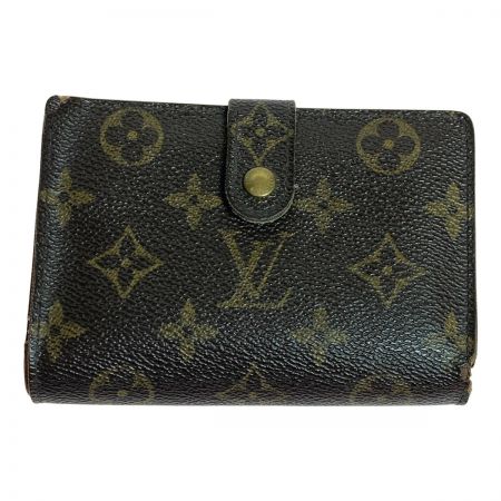  LOUIS VUITTON ルイヴィトン モノグラム ポルトモネ・ビエ ヴィエノワ がま口財布 M61663 ブラウン ダメージ多