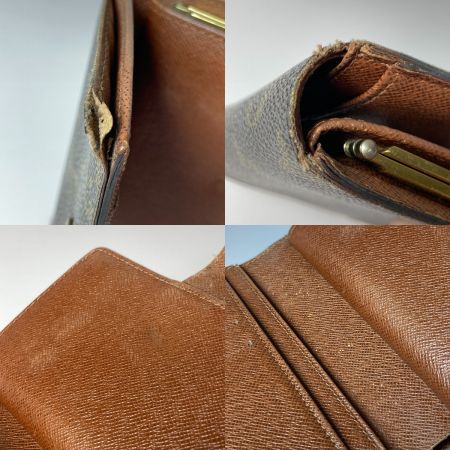 LOUIS VUITTON ルイヴィトン モノグラム ポルトモネ・ビエ ヴィエノワ がま口財布 M61663 ブラウン ダメージ多