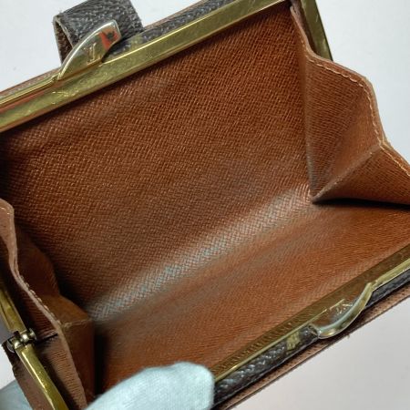  LOUIS VUITTON ルイヴィトン モノグラム ポルトモネ・ビエ ヴィエノワ がま口財布 M61663 ブラウン ダメージ多