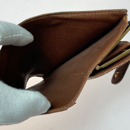  LOUIS VUITTON ルイヴィトン モノグラム ポルトモネ・ビエ ヴィエノワ がま口財布 M61663 ブラウン ダメージ多