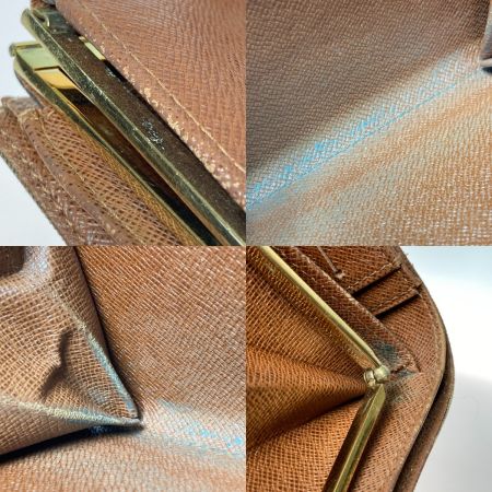  LOUIS VUITTON ルイヴィトン モノグラム ポルトモネ・ビエ ヴィエノワ がま口財布 M61663 ブラウン ダメージ多